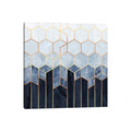 Icanvas Soft Blue Hexagons By Elisabeth Fredriksson
