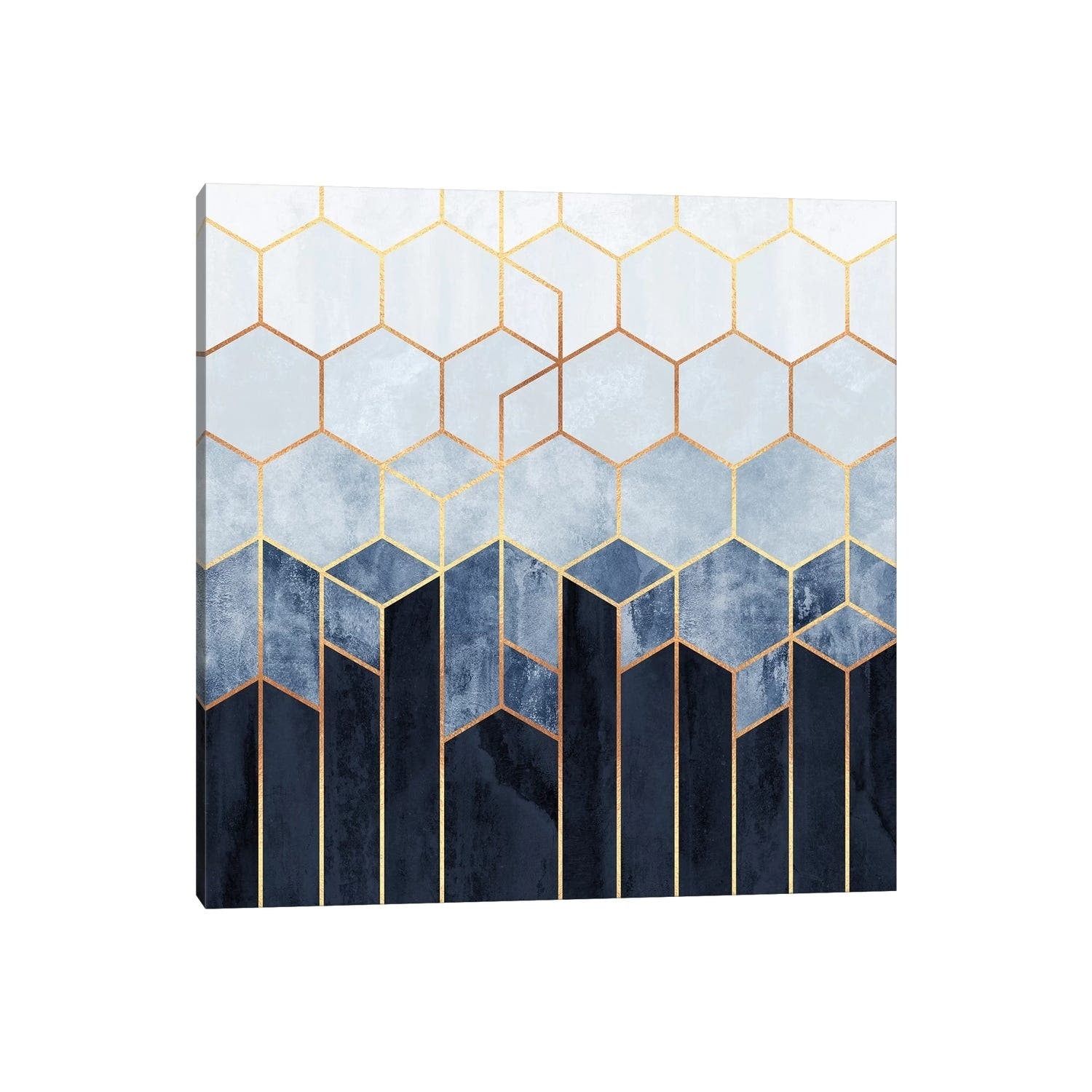 Icanvas Soft Blue Hexagons By Elisabeth Fredriksson