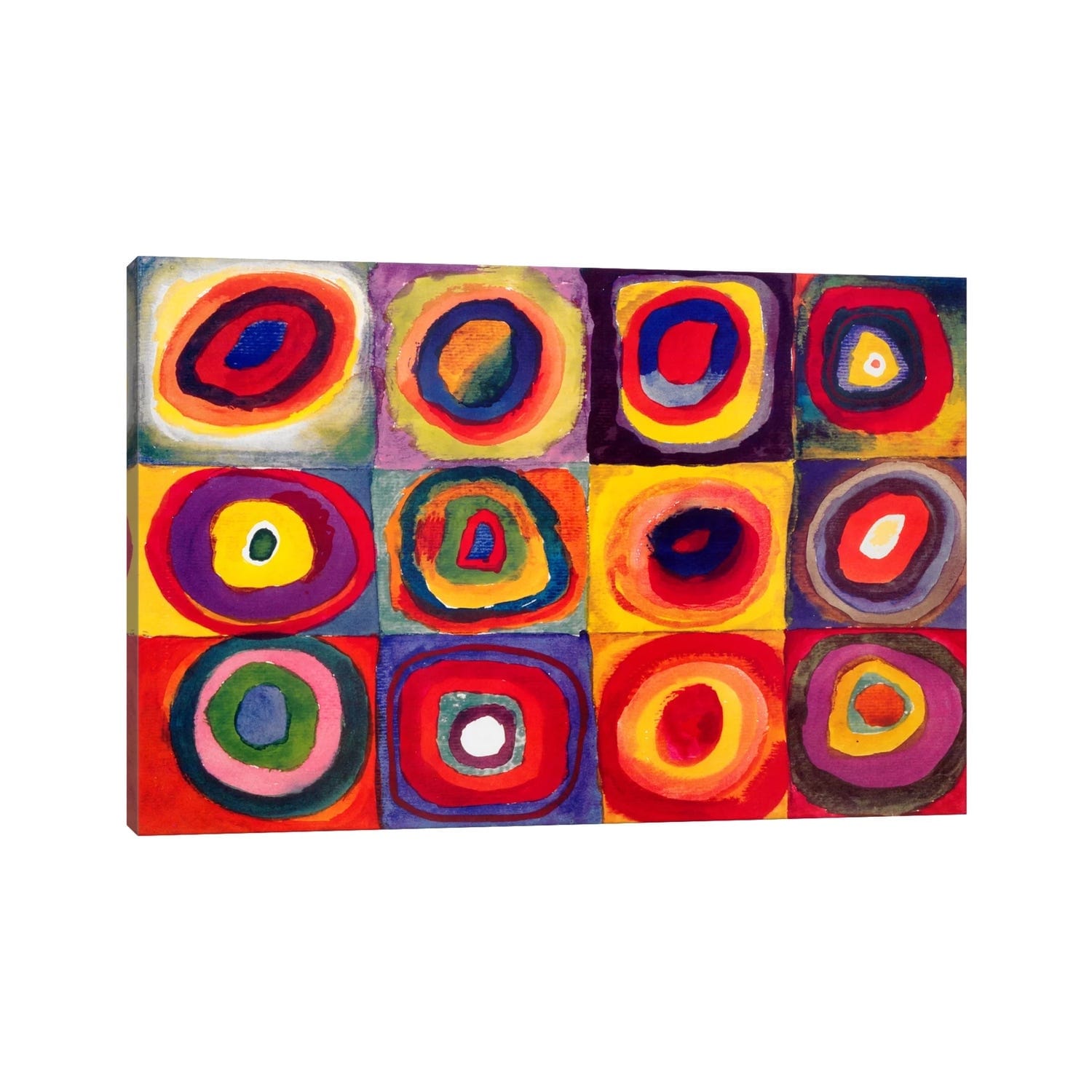 Icanvas Wassily Kandinsky Squares With Concentric Circles Canvas Print Wall Art