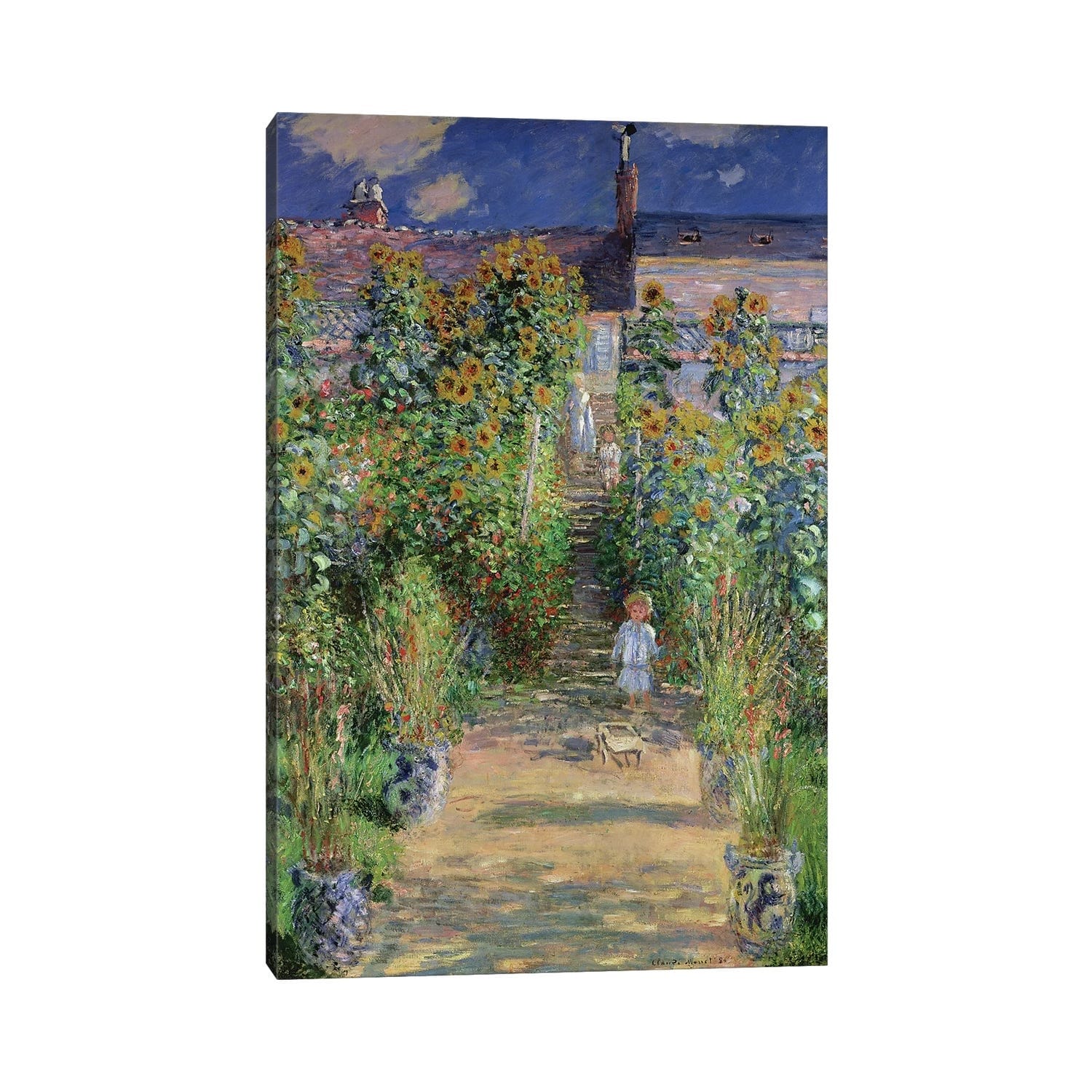 Icanvas The Artists Garden At Vetheuil 1880 By Claude Monet