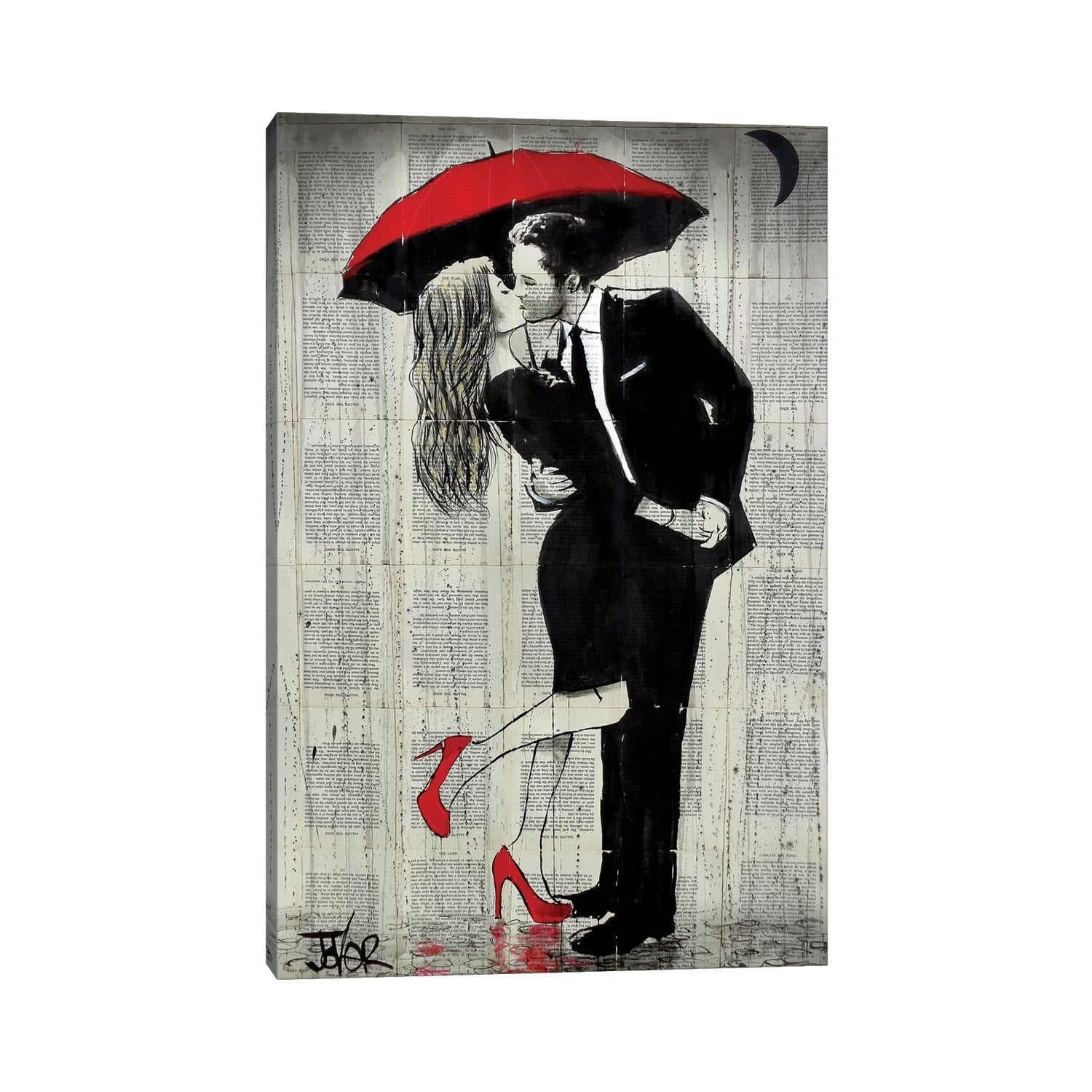 Icanvas The Kissing Rain By Loui Jover