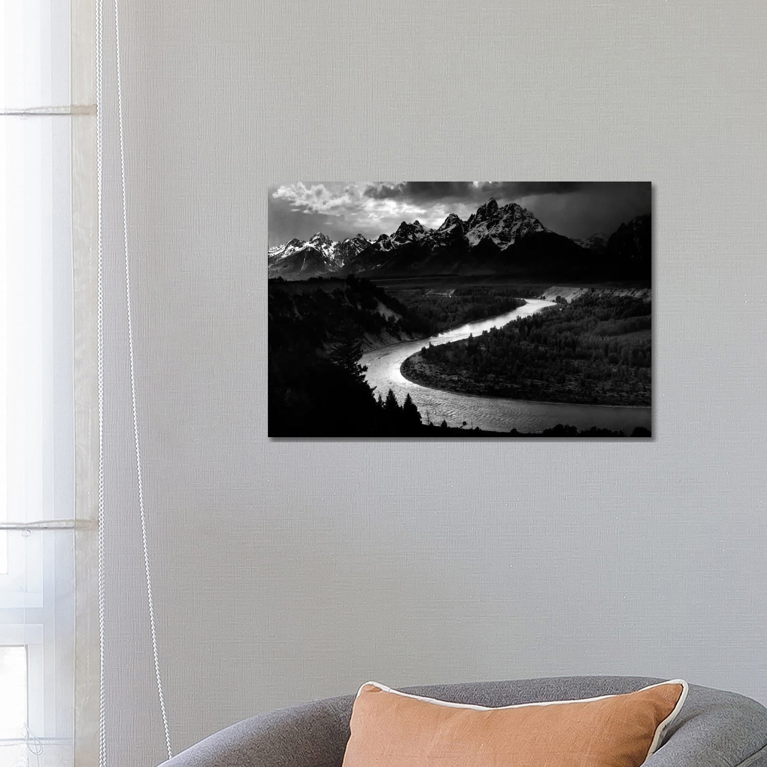 Icanvas The Tetons Snake River By Ansel Adams Canvas Print