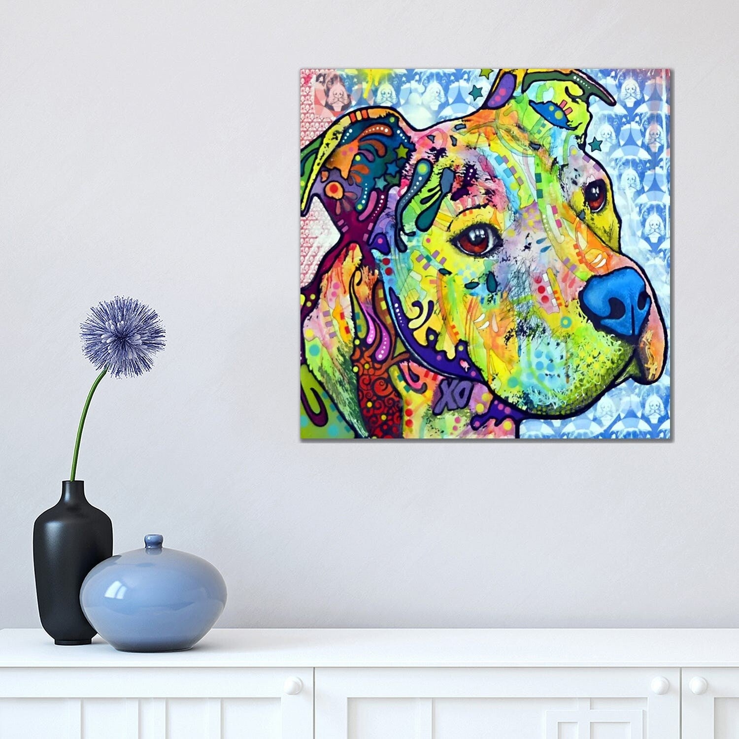 Icanvas Thoughtful Pit Bull This Years I By Dean Russo Canvas Print