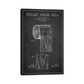 Icanvas Toilet Paper Charcoal Patent Blueprint By Aged Pixel Canvas Print