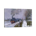 Icanvas Train In The Snow Or The Locomotive 1875 By Claude Monet Canvas Print