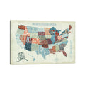 Icanvas Usa Modern Blue By Michael Mullan Canvas Print
