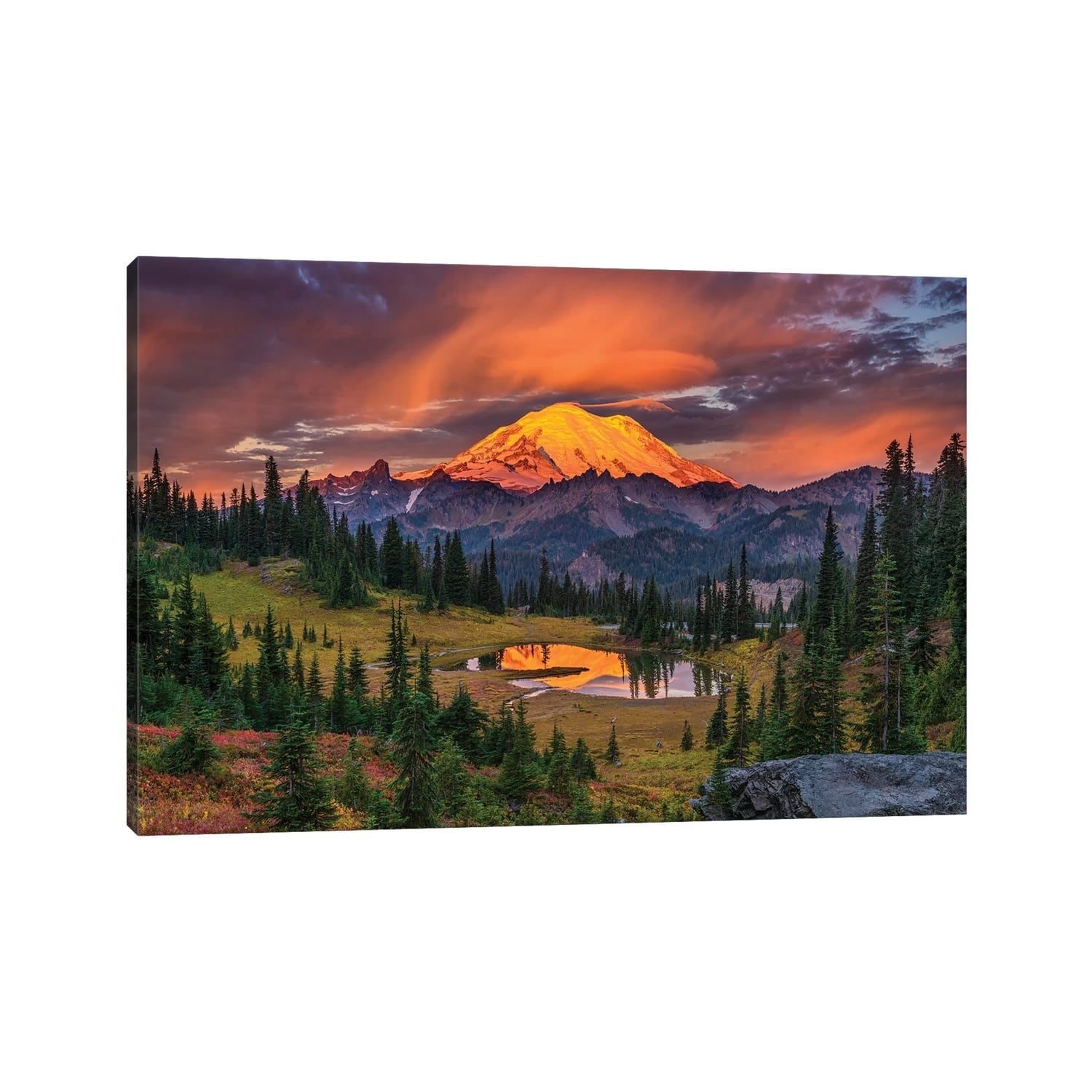 Icanvas Usa Washington State Mt. Rainier National Park At Sunrise. By Jaynes Gallery