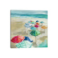 Icanvas Umbrella Beach I By Carol Robinson Gallery Wrapped Canvas Print