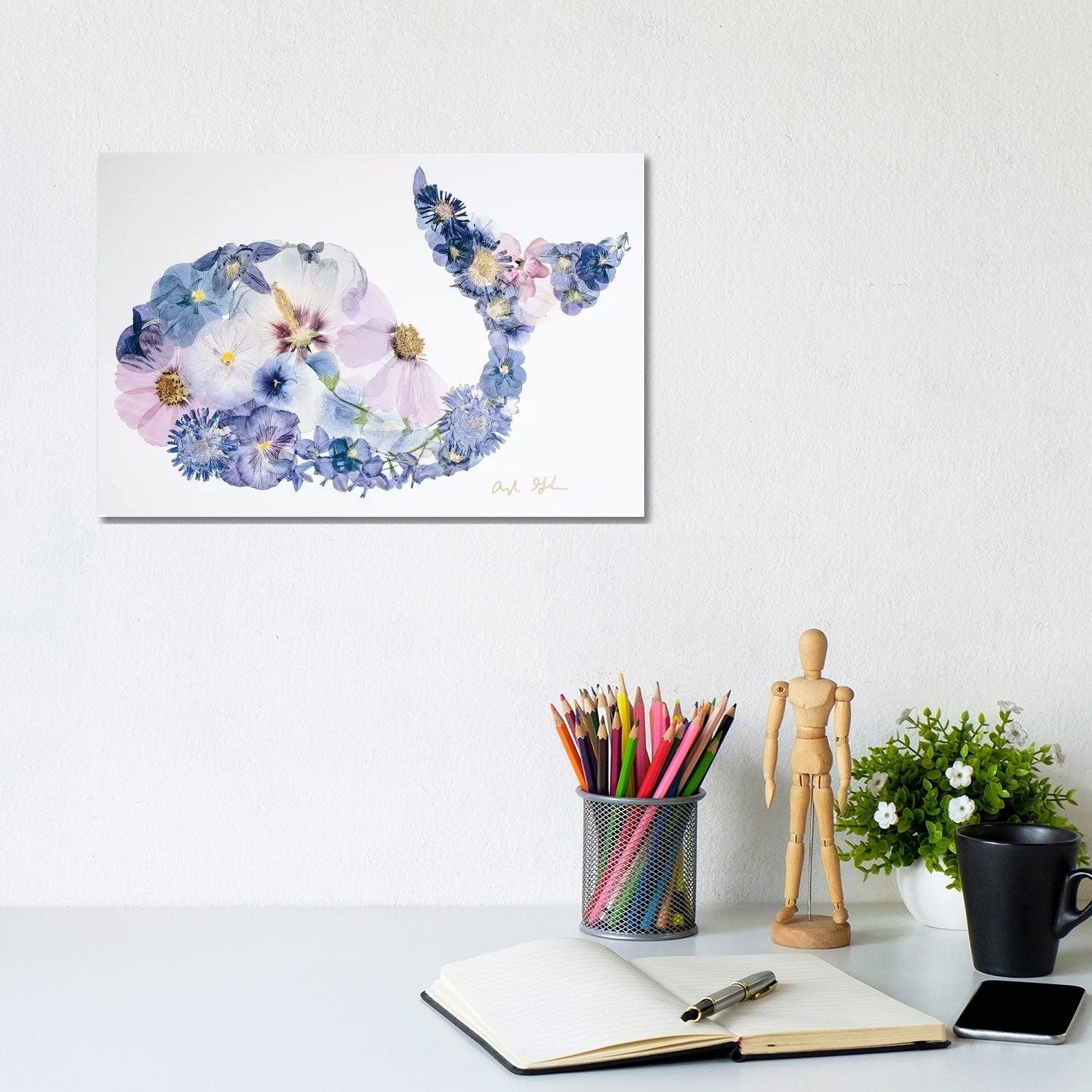 Icanvas Whale By Oxeye Floral Co
