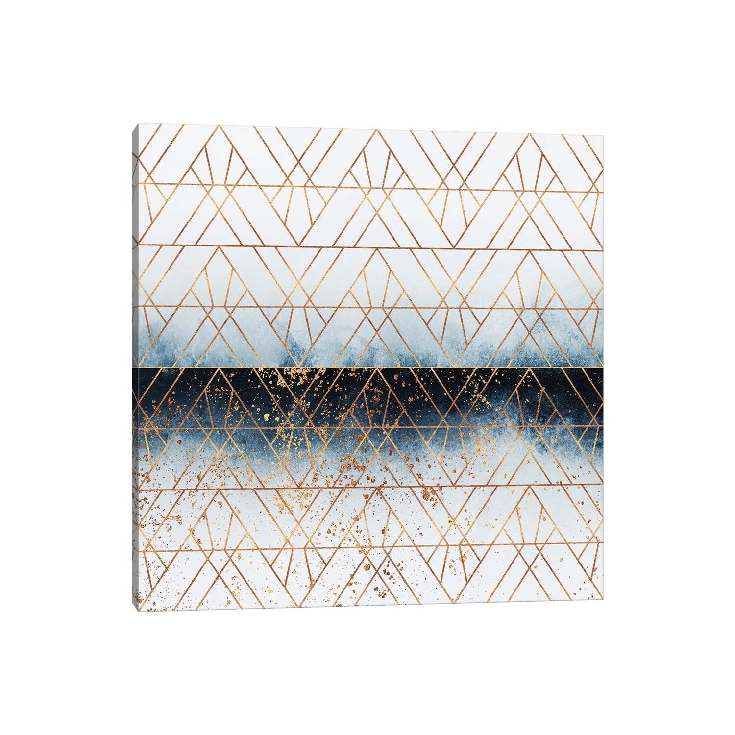 Icanvas Winter Blue Geo By Elisabeth Fredriksson