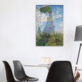 Icanvas Woman With A Parasol Madame Monet And Her Son 1875 By Claude Monet Canvas Print