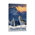 Icanvas Yellowstone Wolf By Old Red Truck