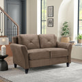 Lifestyle Solutions Harvard Microfiber Wood Loveseat