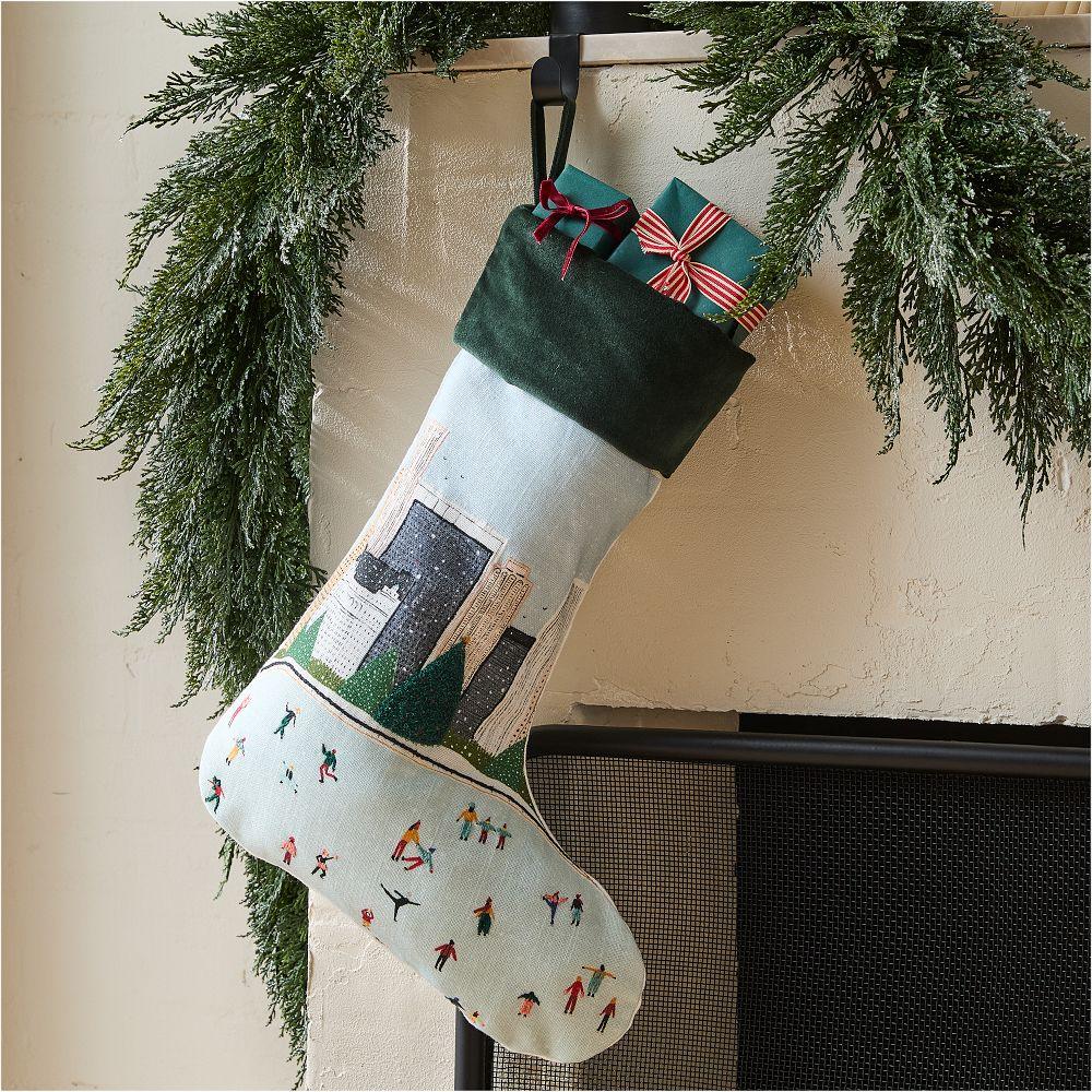Ice Skaters Cotton Stocking