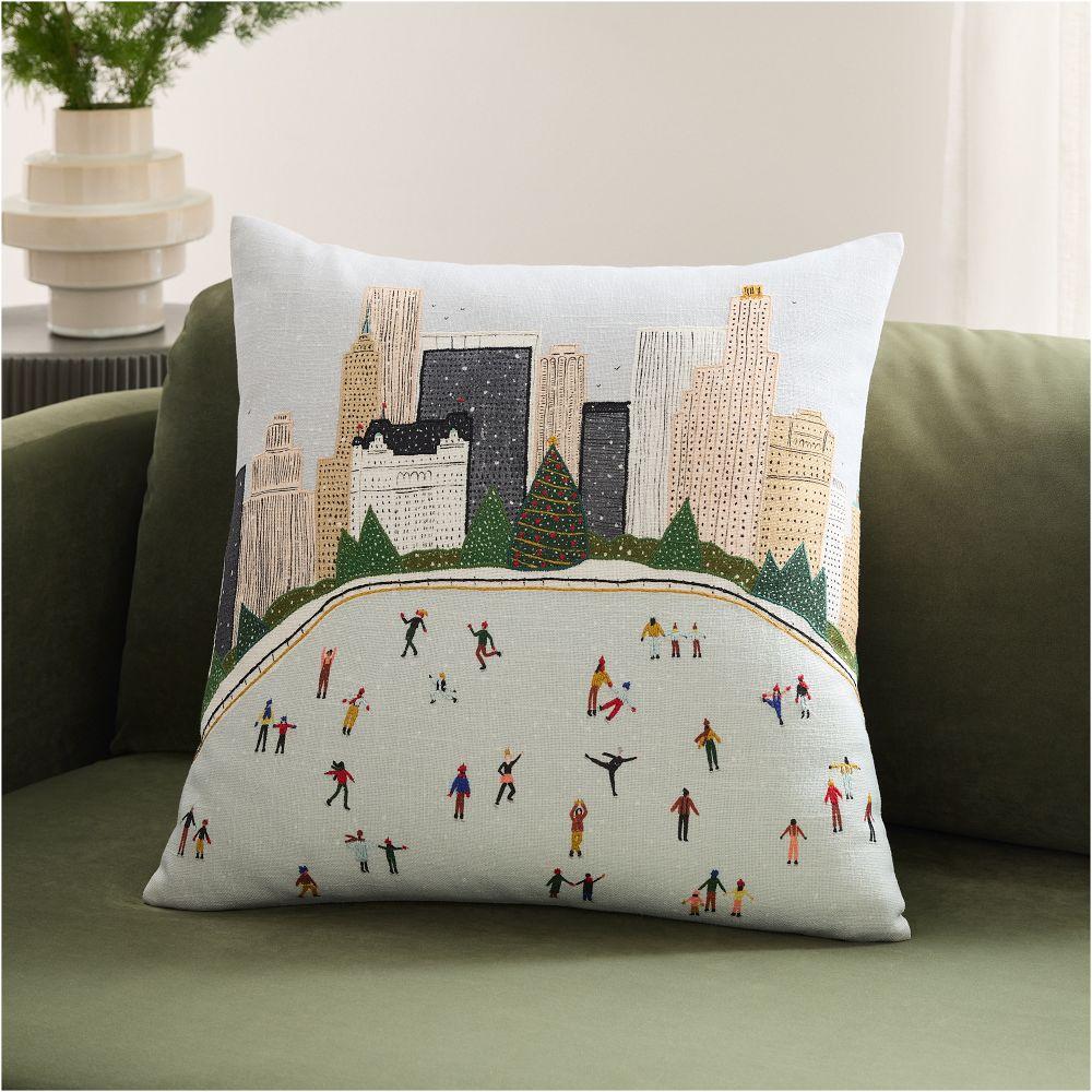 Nicole Cicak Ice Skating Cushion Cover