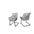 Ight Pe Rattan Outdoor Armchair With Spring Support Set Of 2 All Weather Patio Furniture With Cushion