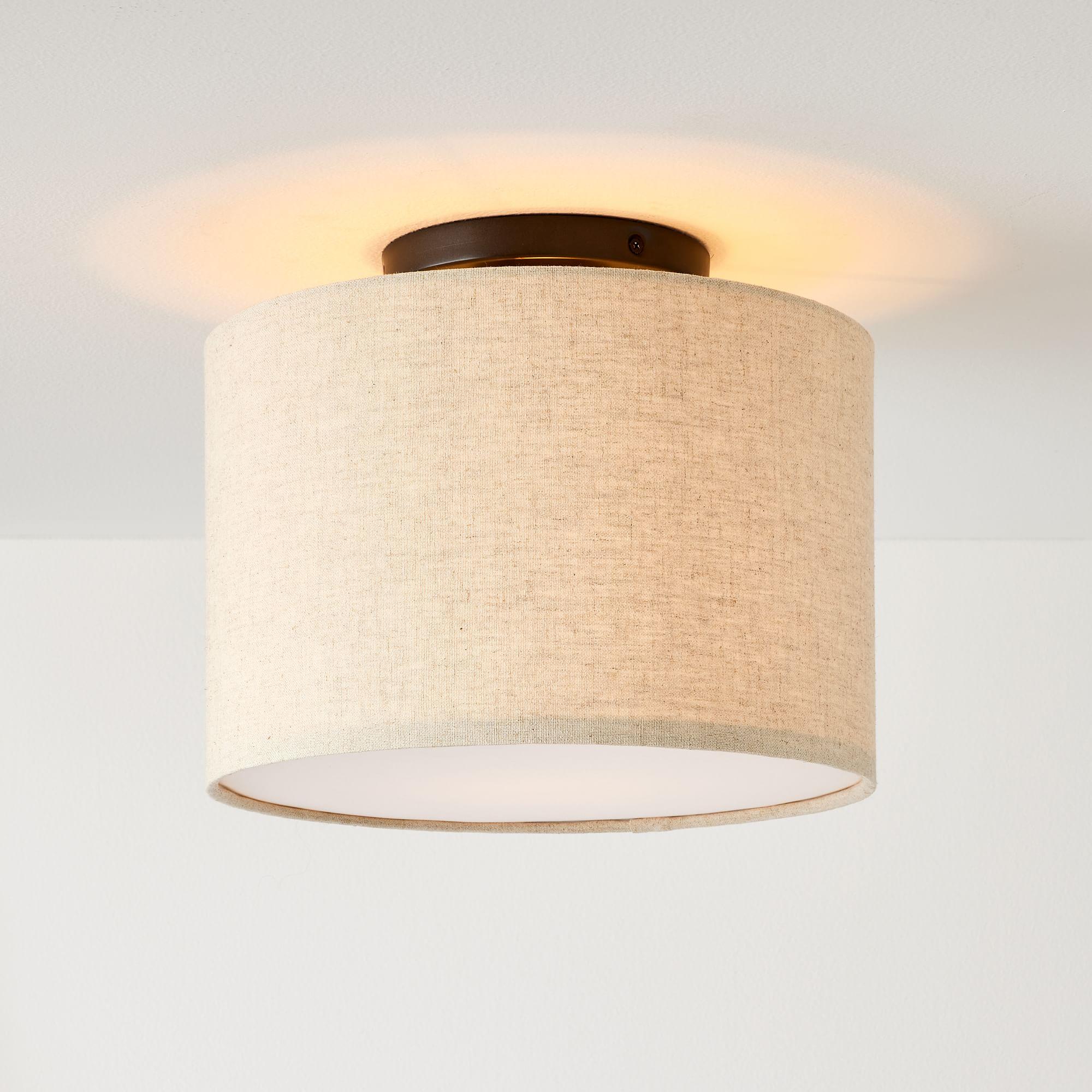 Fabric Shade Drum Flushmount
