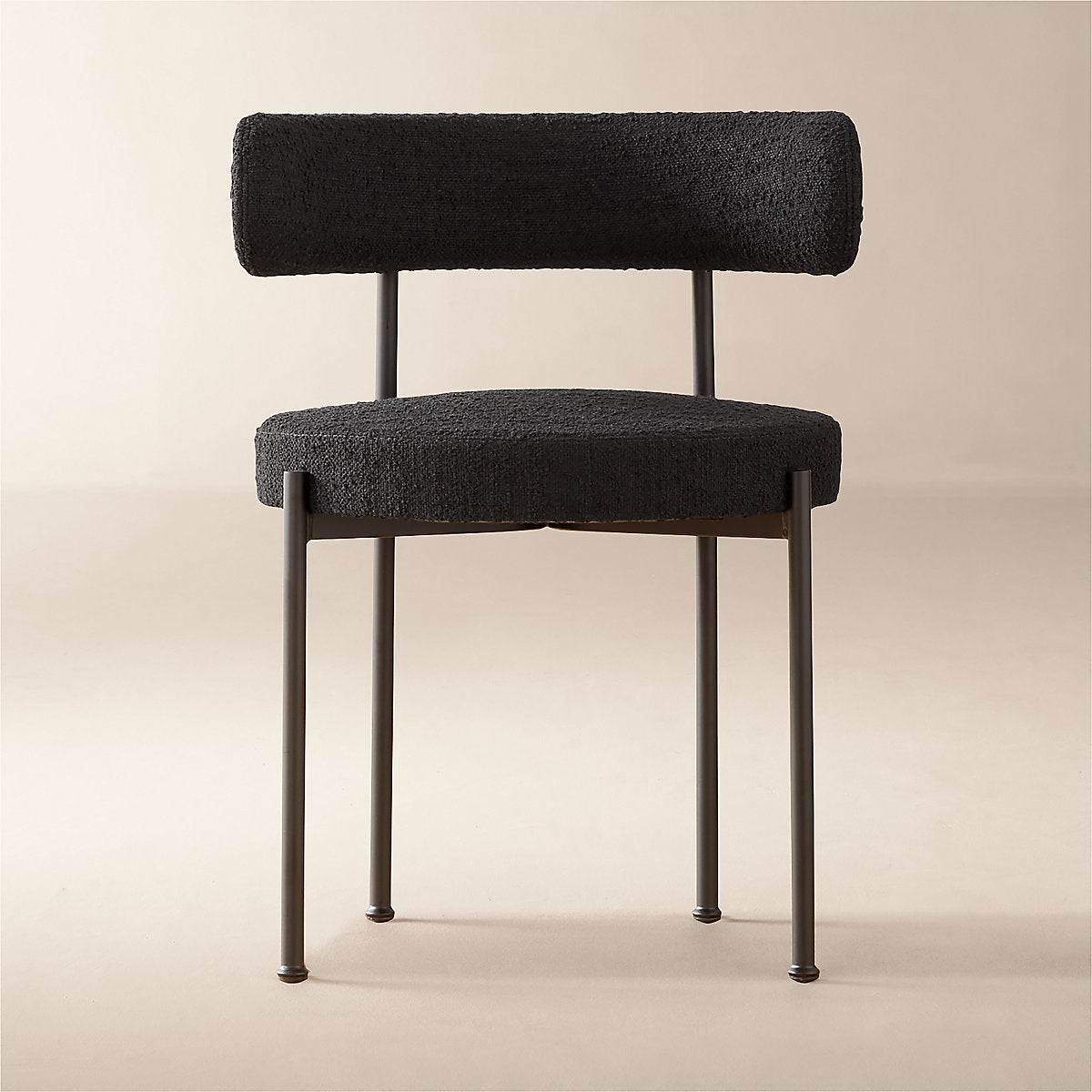 Inesse Black Boucle Counter Stool