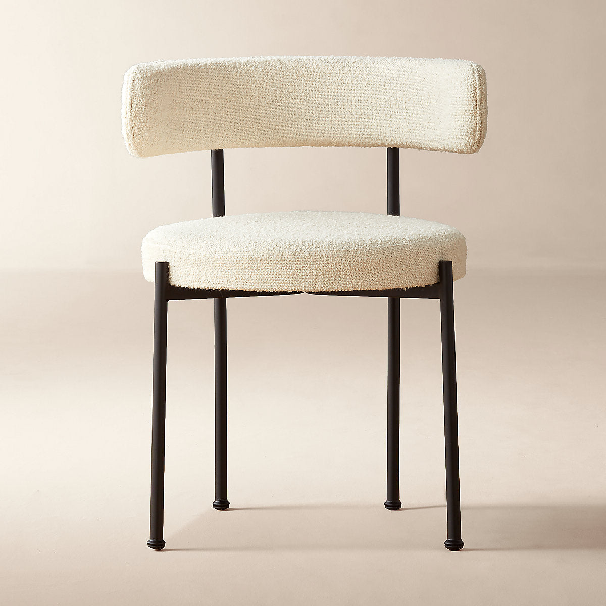 Inesse White Boucle Counter Stool