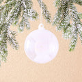 Iridescent Glass Ball Bauble - Pearl White