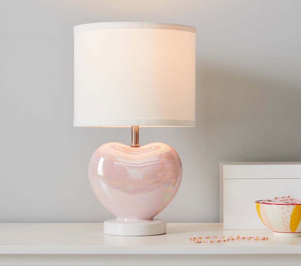 Pottery Barn Kids Iridescent Heart Table Lamp