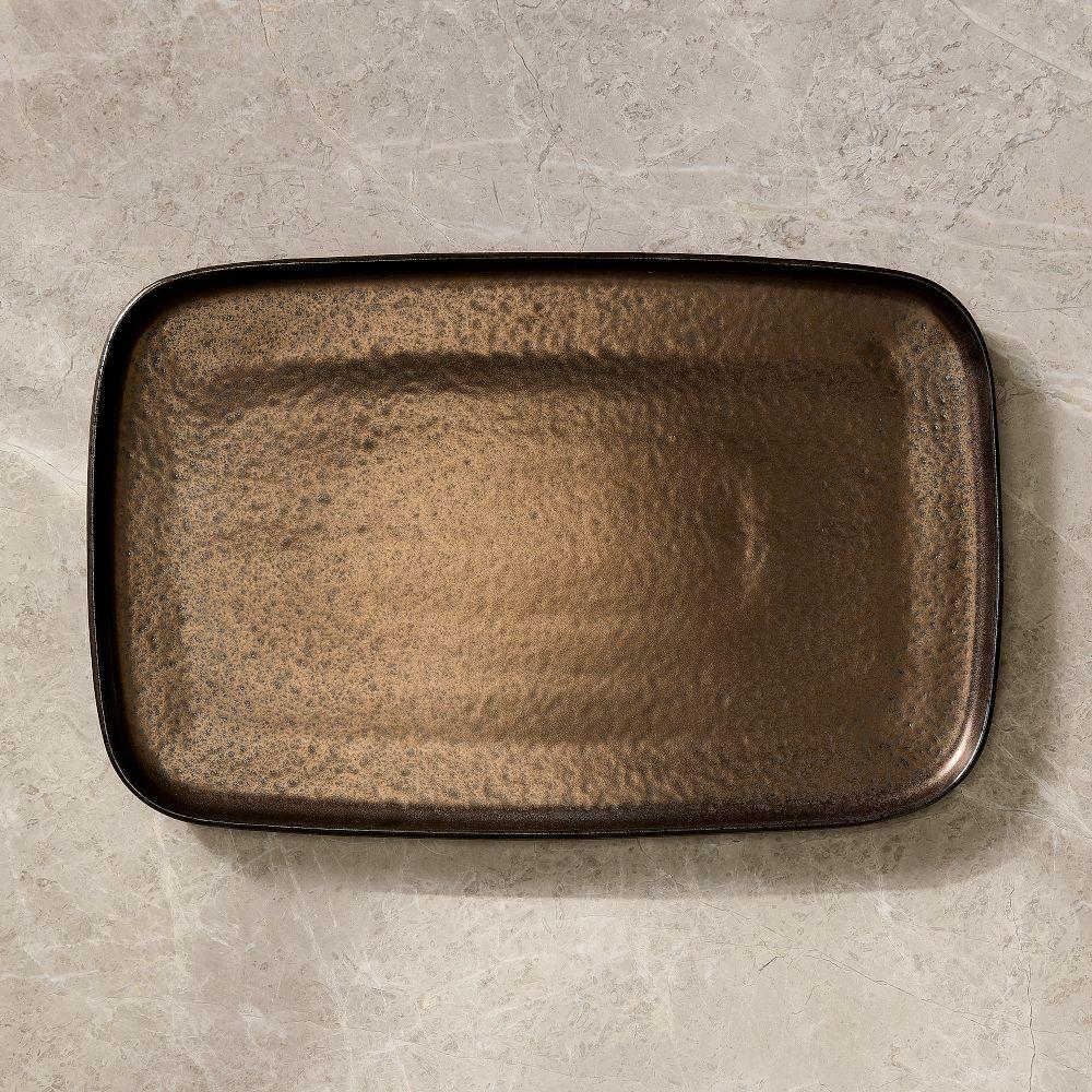 Kanto Metallic Stoneware Platter