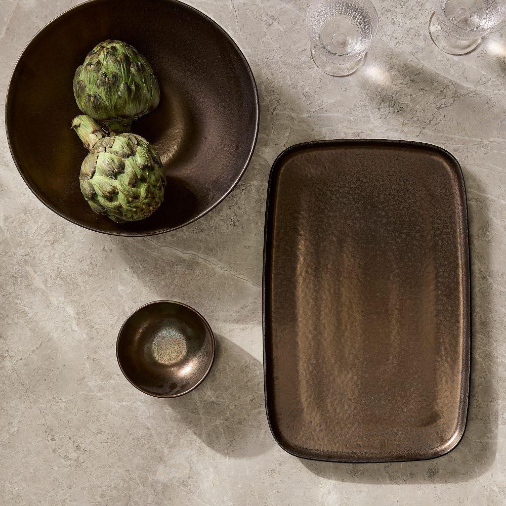 Kanto Metallic Stoneware Serveware