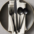 Kanto Stainless Steel Cutlery Sets - Black Satin