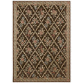 Kathy Ireland Villa Retreat Americana Wash Estate Chocolate Area Rug By Nourison 79 X 1010