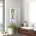 Kleankin Steel Wall Mount Medicine Cabinet 3 Tier Emergency Box For Bathroom Kitchen Lockable With 2 Keys White