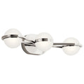 Lan Brettin Collection 3 Light Led Vanity Light Polished Nickel