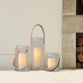 Landon Glass & Leather Lanterns