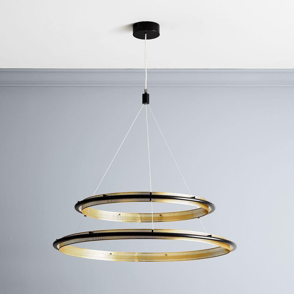 LED Perforated Double Chandelier