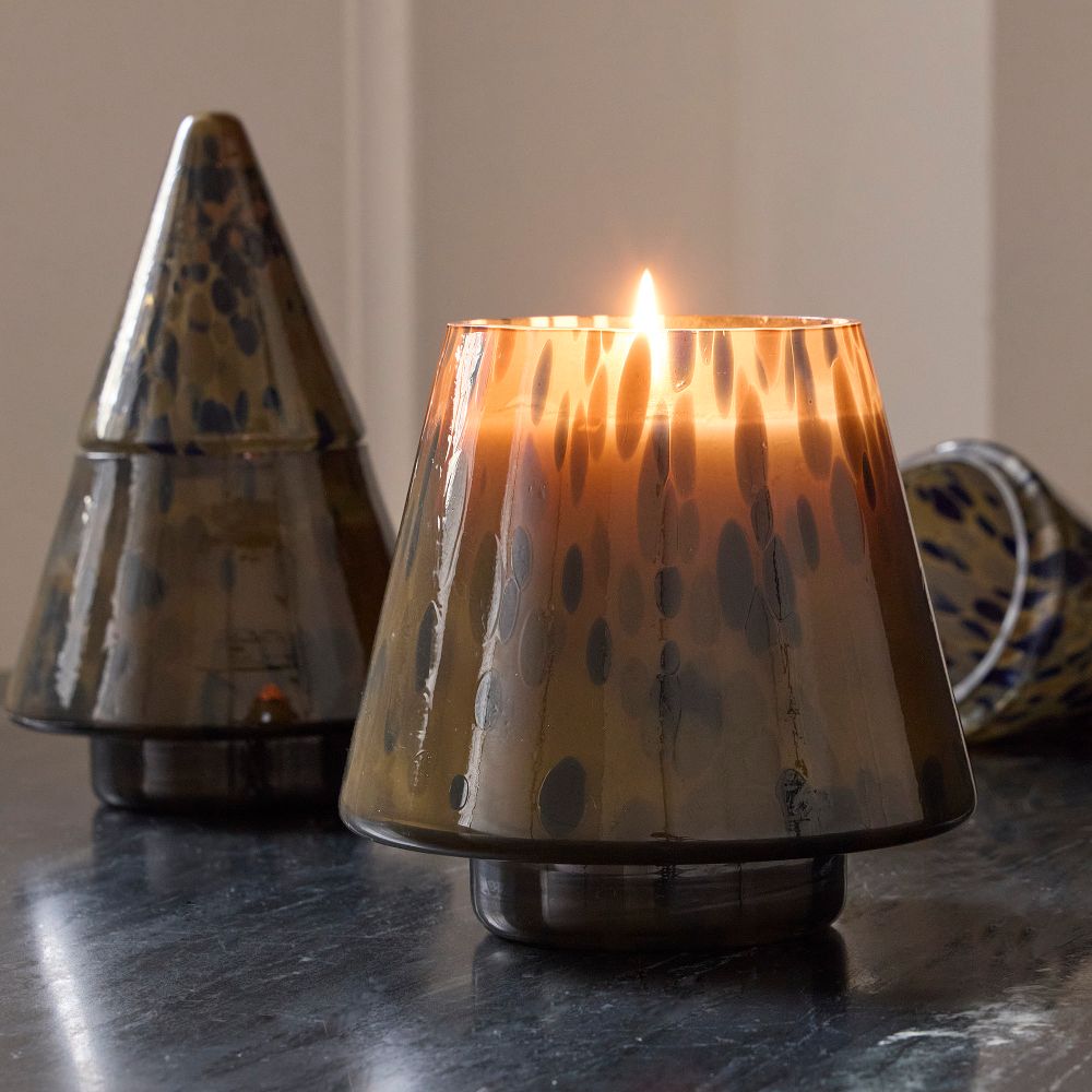 Lidded Glass Filled Tree Candle - Frozen Pine & Cedar Wood