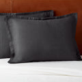 Classic EUROPEAN FLAXâ¢-Certified Linen Black Standard Pillowcases Set of 2