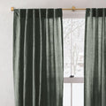 European Flax Linen Melange Curtain - Olive