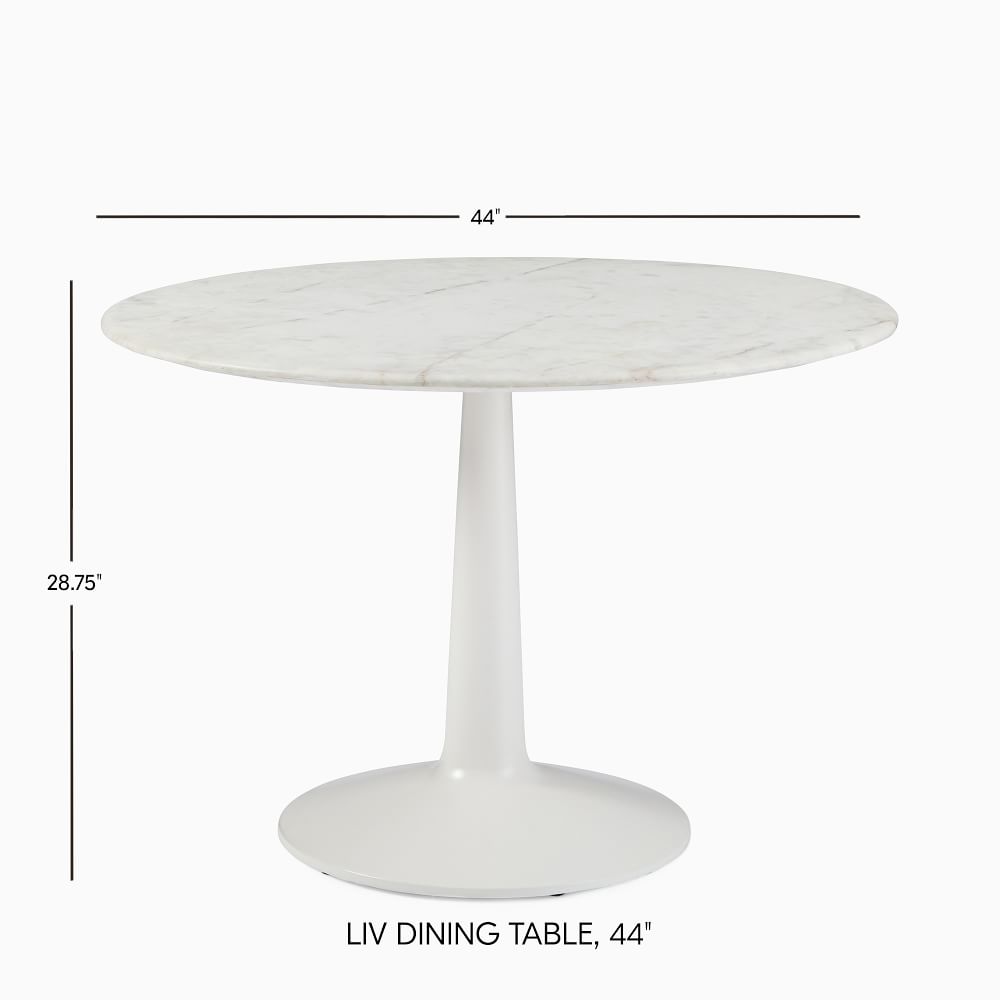 Liv Round Marble Dining Table