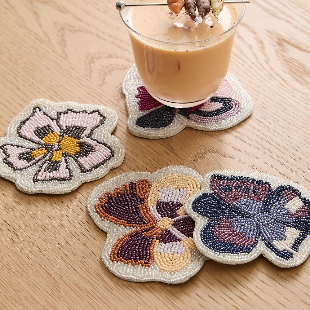 Lulie Wallace Beaded Coaster Sets