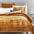 Lush Velvet Tack Stitch Bedspread & Pillowcases - Golden Oaks