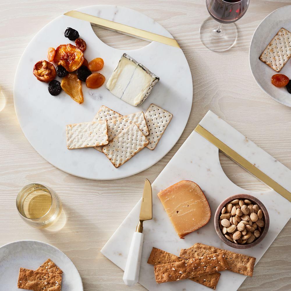 Marble & Brass Cheese Boards