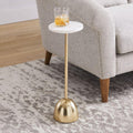 Marble & Brass Drink Table - Round