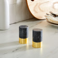 Black Marble Salt & Pepper Shakers