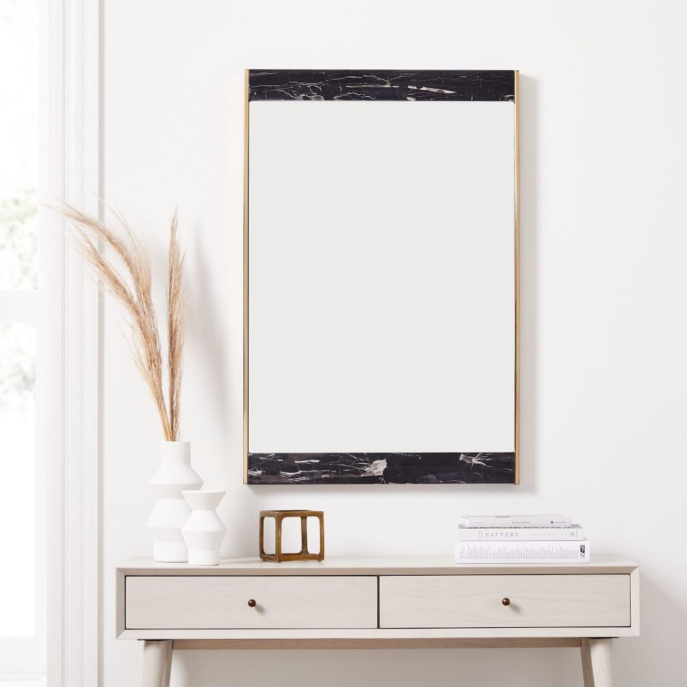 Marble & Brass Wall Mirror