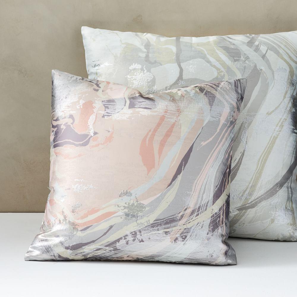 Marble Swirl Brocade Cushion Cover