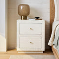 Mayson Painted Grasscloth Bedside Table (46 cm)