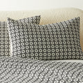 Melina Organic Cotton Black and Warm White King Duvet Cover
