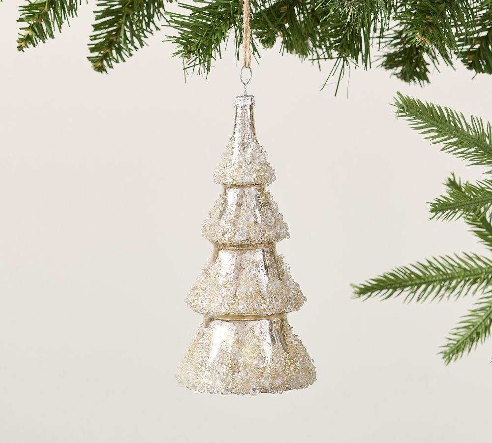 Pottery Barn Mercury Silver Tree Ornament