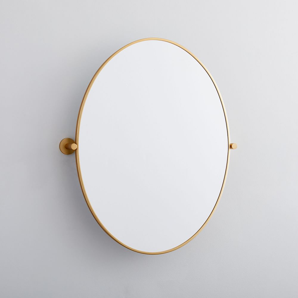 Metal Frame Pivot Wall Mirror - Oval