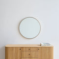 Metal Frame Round Mirror
