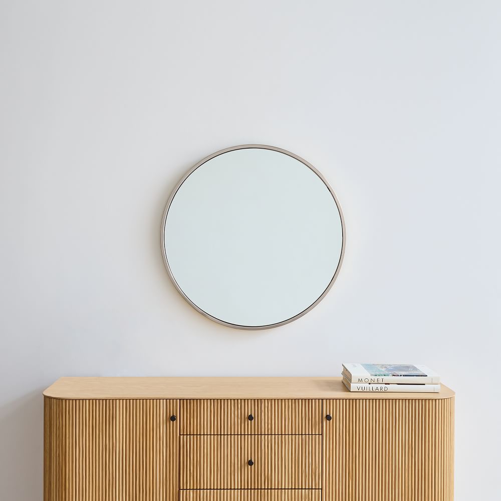 Metal Frame Round Mirror